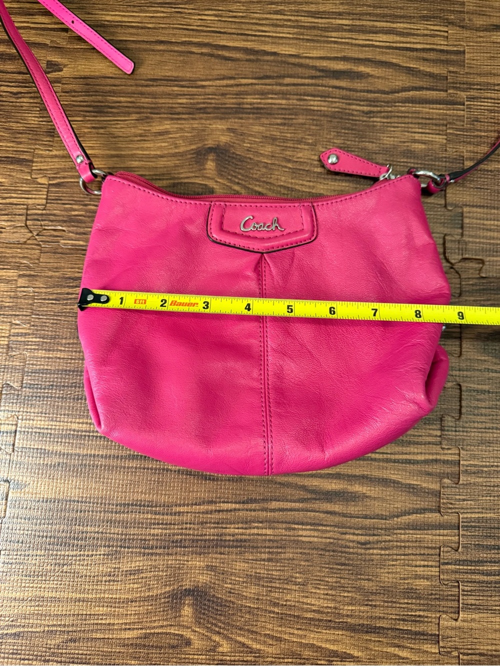 Coach Hot Pink Leather Crossbody Bag - Picture 11 of 16
